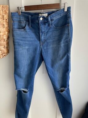 Madewell Indigo Ripped Road Tripper Jeans